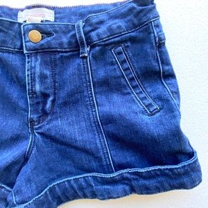 Mid Rise Denim Shorts